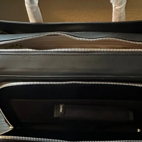 DVRH Tan Brown Black Women's Concealed Carry Leather Satchel w/Shoulder Strap - Picture 7 of 16